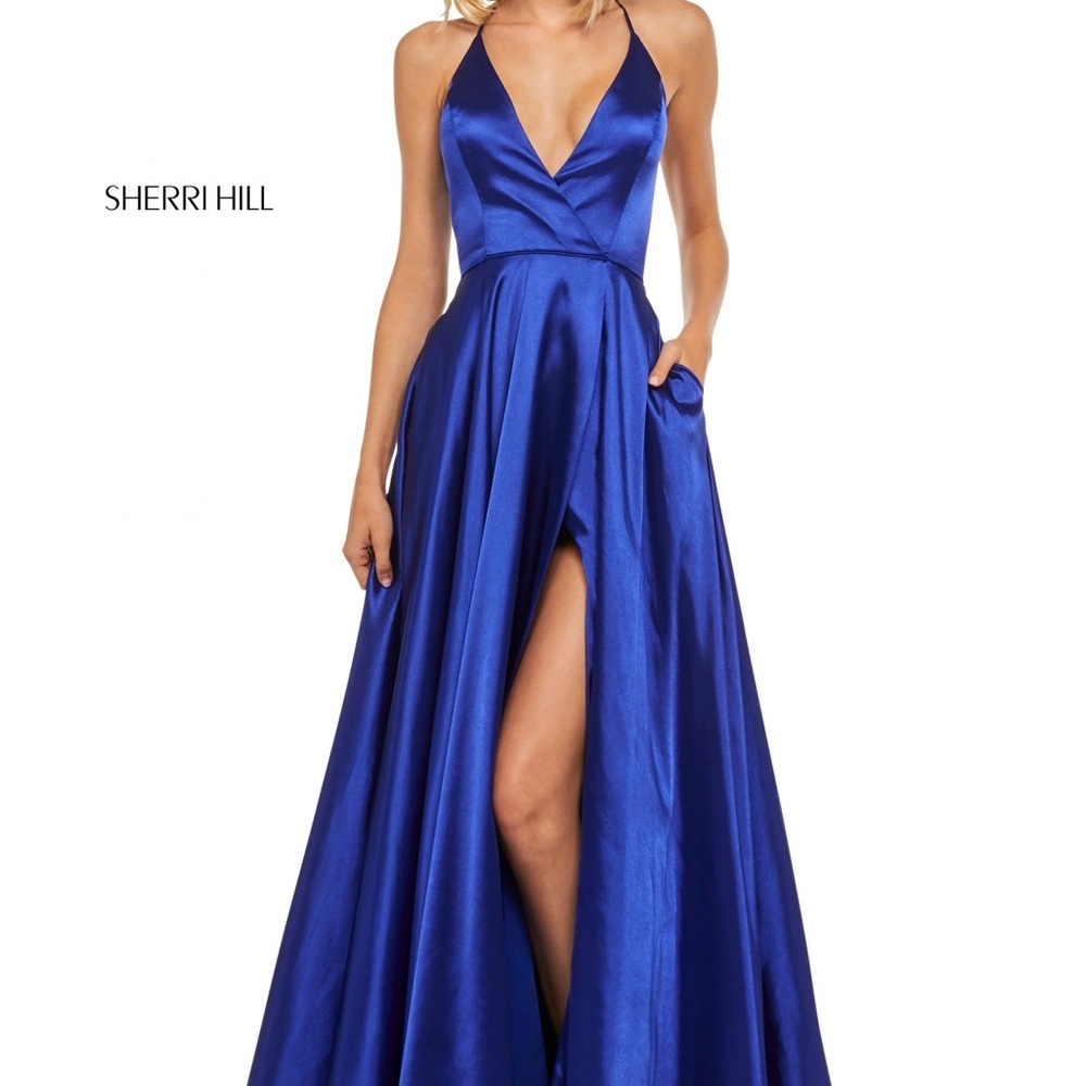 Sherri Hill Sapphire Blue Prom Dress